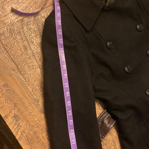 DKNY - Black wool-blend coat with belt (size 4) - Picture 10 of 10